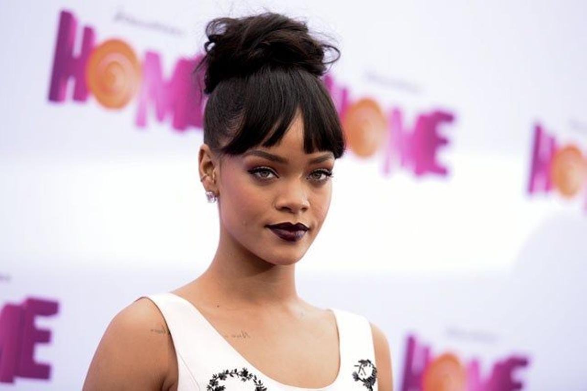 Primer plano de Rihanna en el pase especial de 'Home' en Los Ángeles