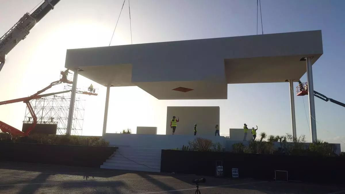 El recinto del puerto de Santa Cruz donde el papa León XIV presidirá la misa en Tenerife toca techo