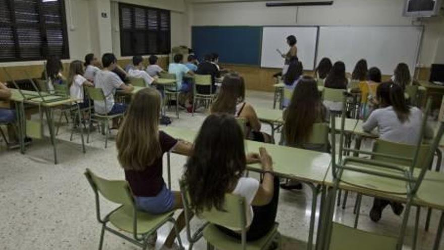 Aula de Secundaria en un instituto de la provincia.