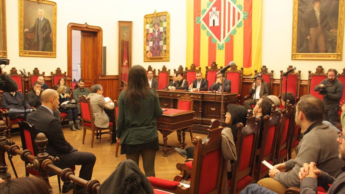 Imagen del pleno de Terrassa durante el debate sobre el recurso de Mina.