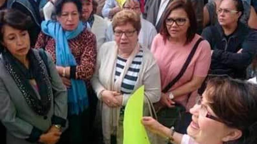 Una de las protestas de los pensionistas, en Tenerife.