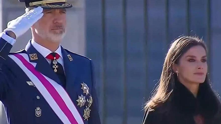 El impresionante look de la Reina en la Pascua Militar