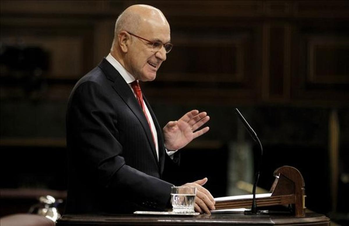 El líder d’Unió, Josep Antoni Duran Lleida, el 19 de desembre passat, al Congrés dels Diputats. JOSÉ LUIS ROCA