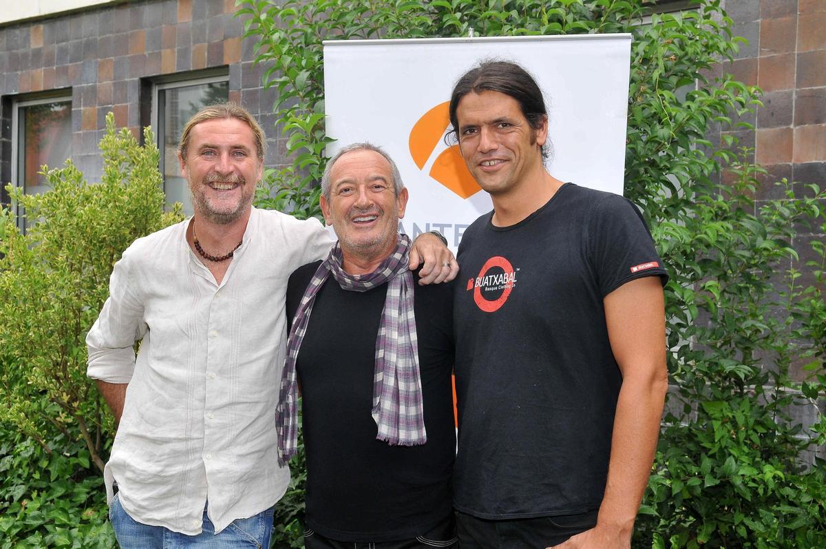 Kristian Pielhoff (izquierda) junto a Karlos Arguiñano e Iñígo Segurola