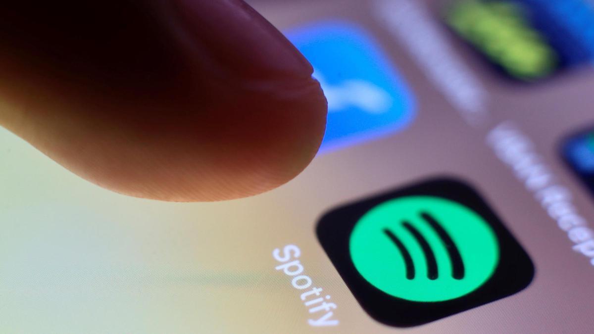 Aplicación de Spotify en un dispositivo.