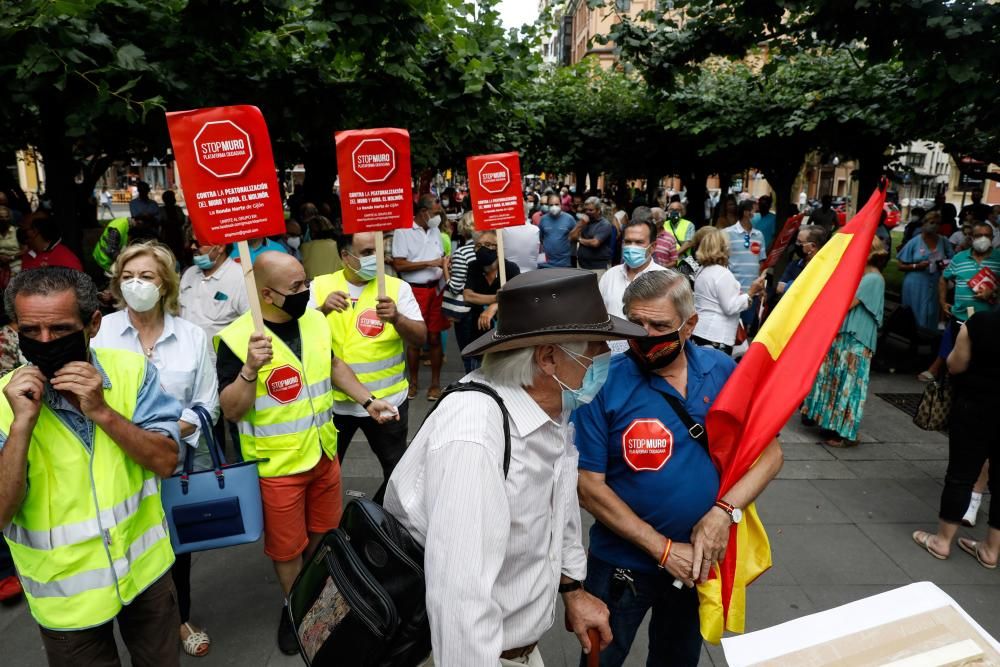 Movilización contra las peatonalización en Gijón