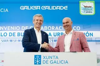 Rueda y Juncal firman el convenio para la humanización de Pazos Fontenla: 2,4 millones de inversión para «la obra urbana más importante de la historia de Bueu»