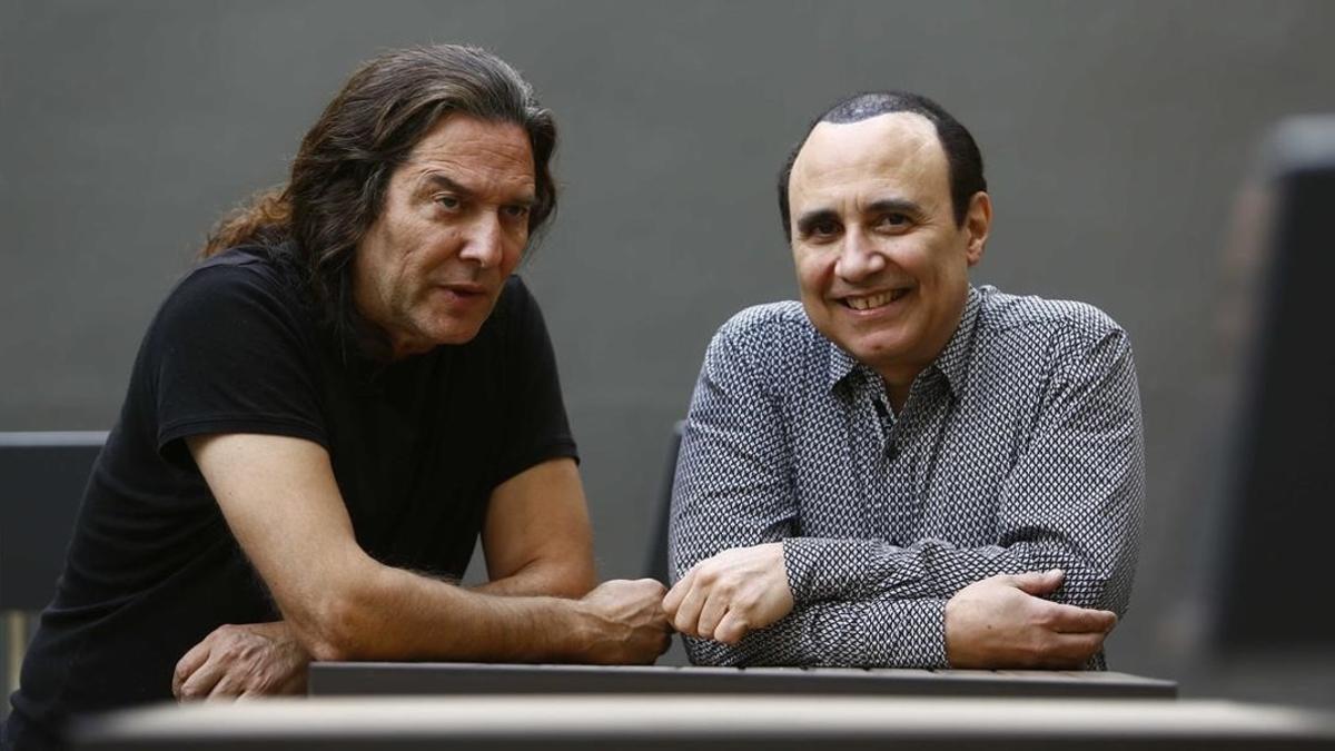 Tomatito (izquierda) y Michel Camilo, en Madrid, donde presentaron si tercer disco conjunto, 'Spain Forever'.