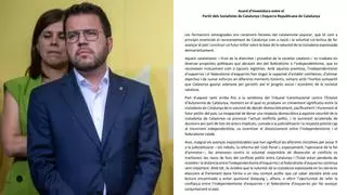 Lea el documento íntegro del pacto ERC-PSC para la investidura de Salvador Illa