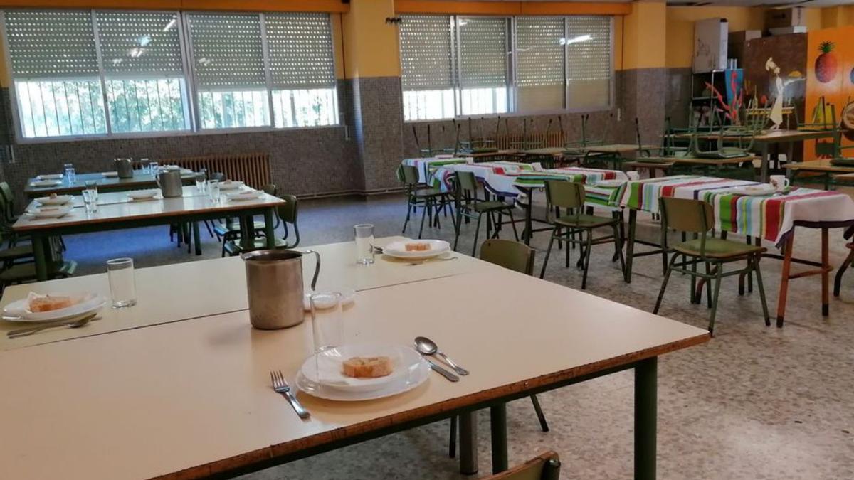 Comedor escolar en un colegio gallego.