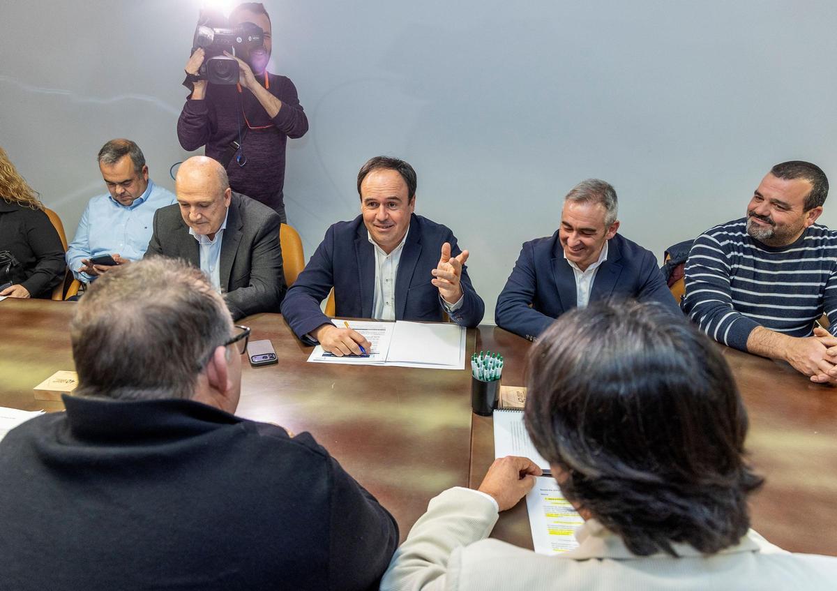 Juanfran Pérez Llorca, durante la reunión con Asaja.