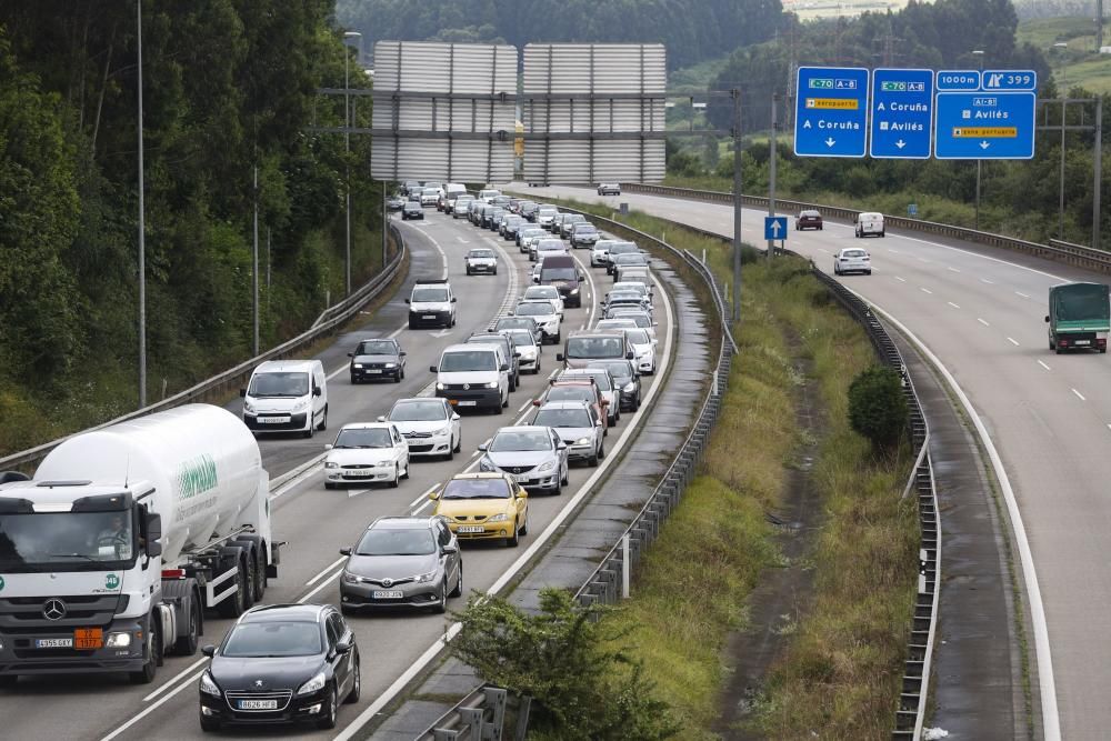 Obras en la autopista "Y" a la altura del Montico