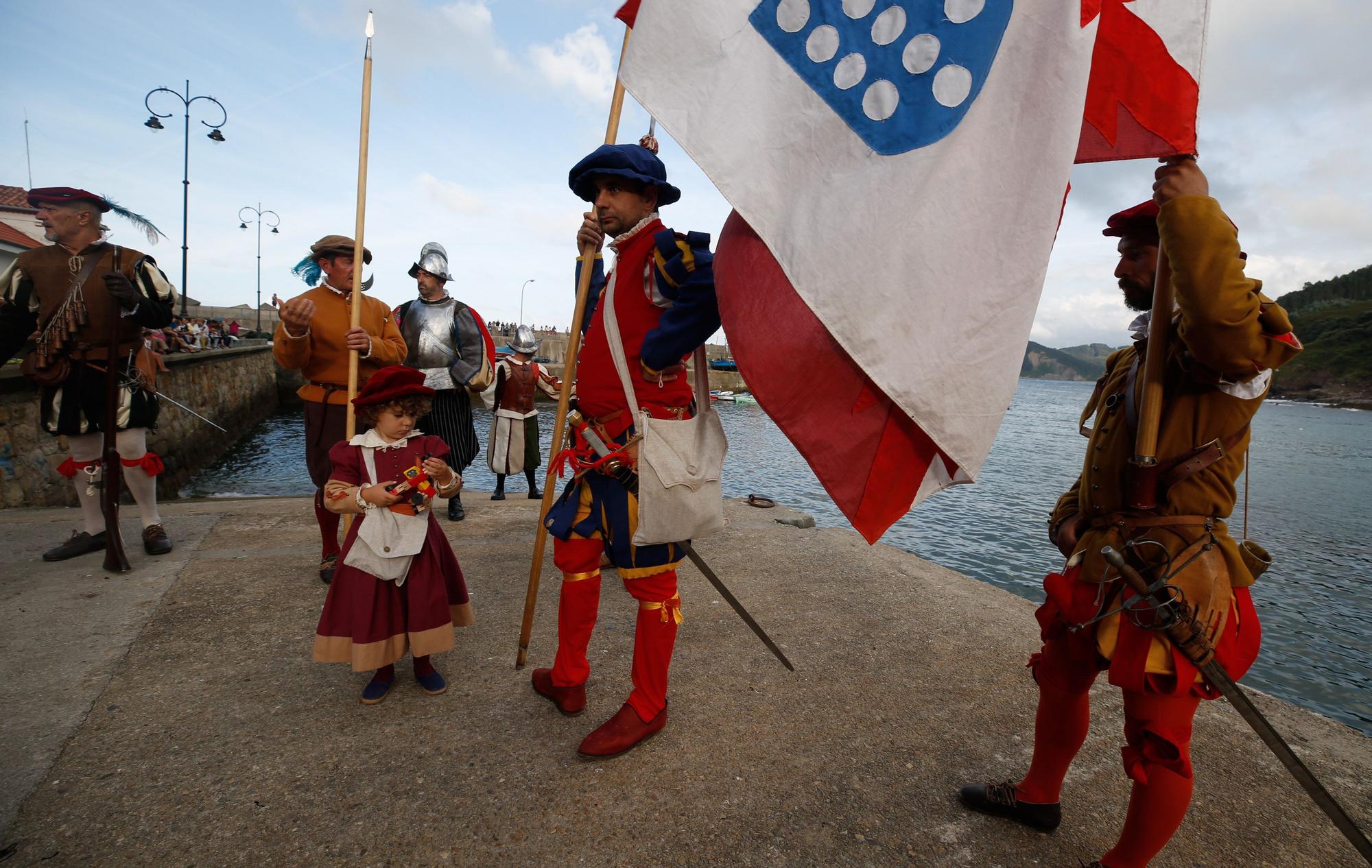El desembarco de Carlos V en Tazones, así es la gran recreación histórica de Villaviciosa