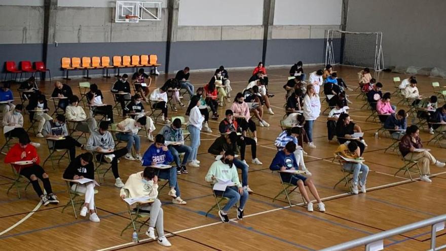 Un momento de la prueba del Trinity College en el pabellón de deportes de Baiona.   | // ROYAL CELTIC BAY