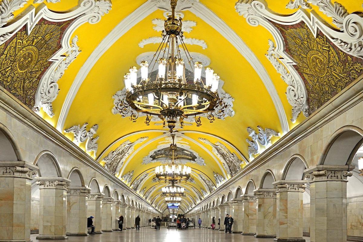 Estación Komsomolskaya, Moscú, estaciones tren bonitas