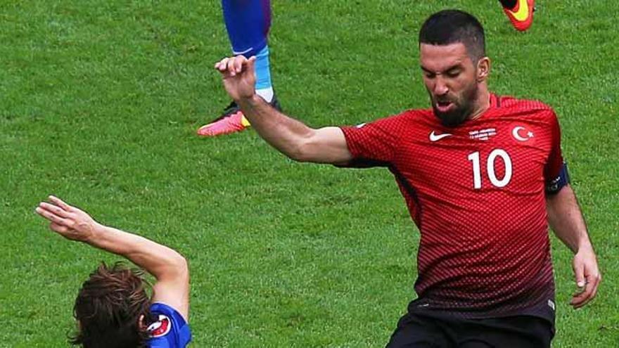 Turan durante el partido que su selección disputó ante Croacia.