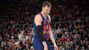 Jan Vesely, en un partido con el Barça