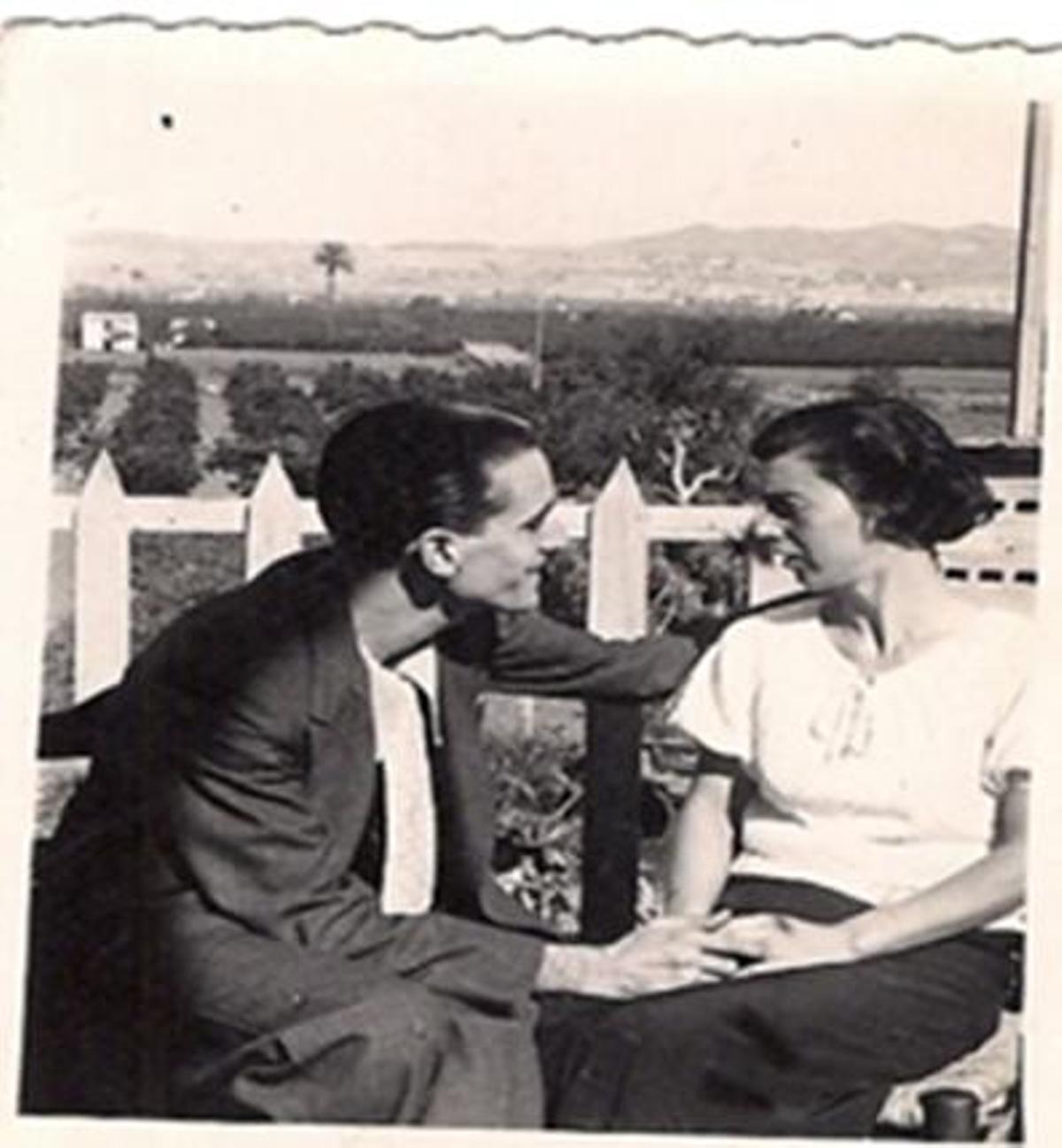 José Aragonés con su pareja, Patrocinio.