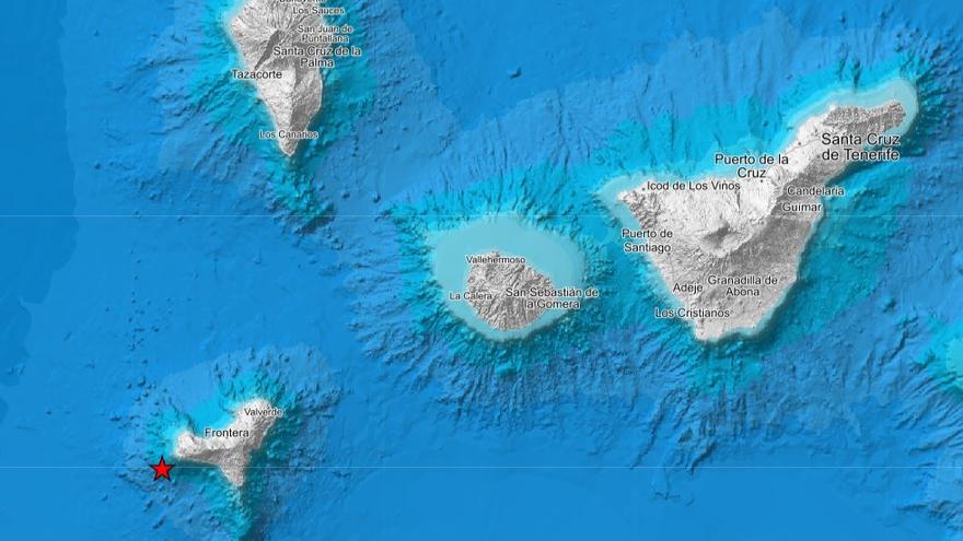 Movimiento sísmico registrado en El Hierro.