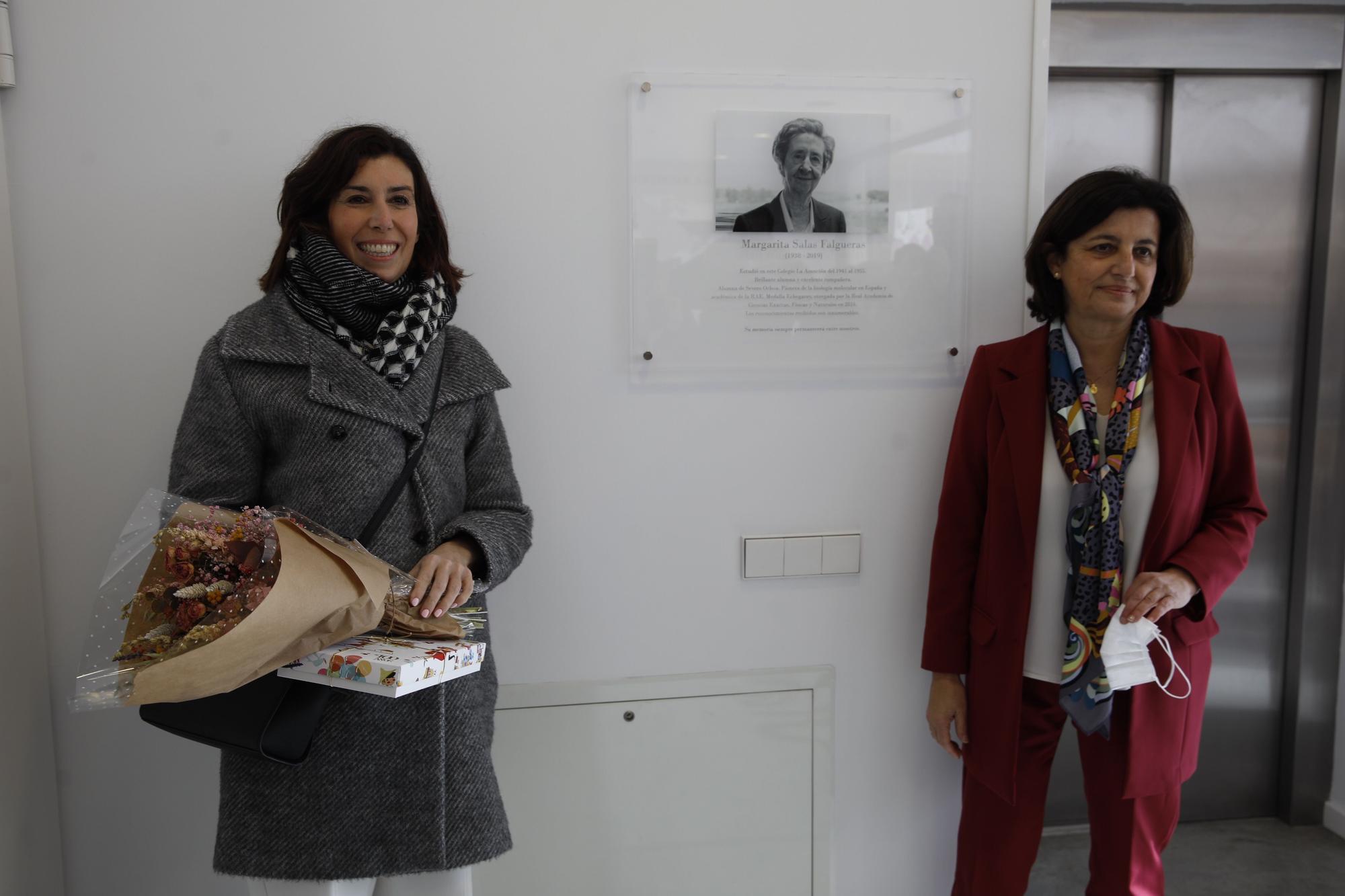 El homenaje en el colegio La Asunción a Margarita Salas, en imágenes