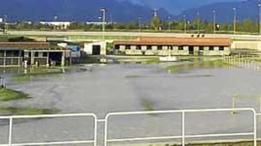Impresionante inundación en el Hipòdrom Son Pardo