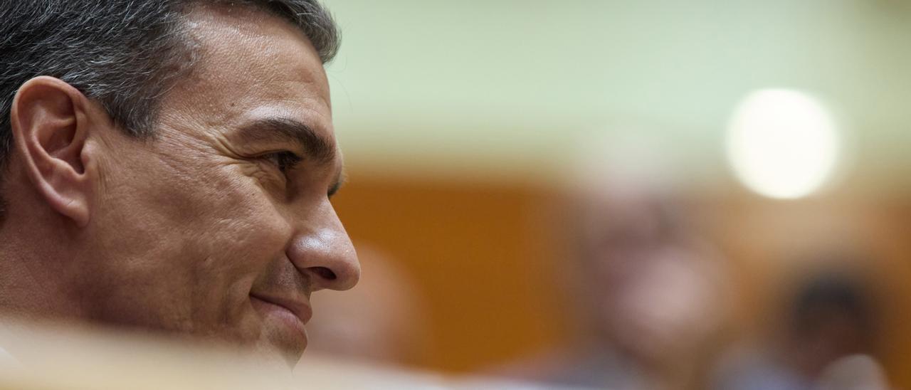 El presidente del Gobierno, Pedro Sánchez, durante una sesión de control al Gobierno en el Senado, a 21 de diciembre de 2022, en Madrid (España).