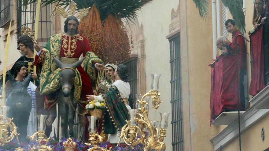 El Señor de la Pollinica, durante la procesión de 2018.