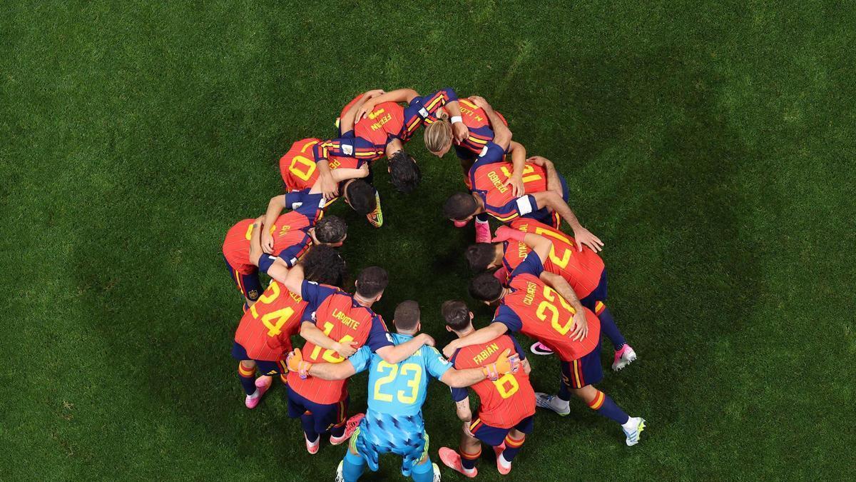 Els jugadors de la selecció espanyola a Atlanta.