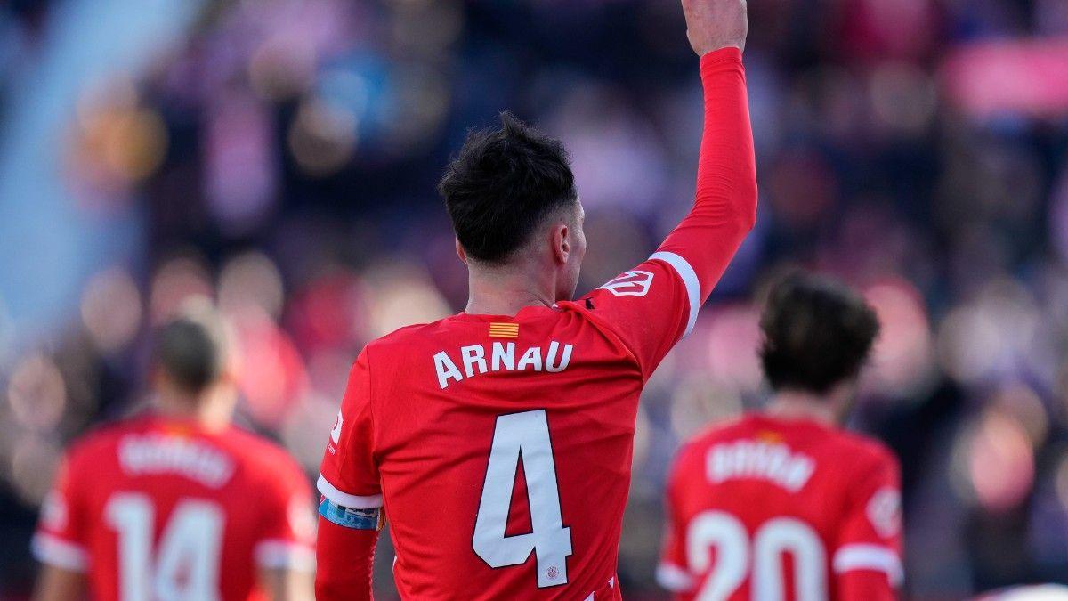 Arnau Martínez con la camiseta del Girona