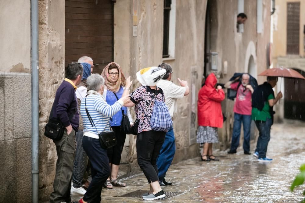 Jornada en Palma marcada por la lluvia