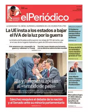 La portada de EL PERIÓDICO del 11 de marzo de 2026