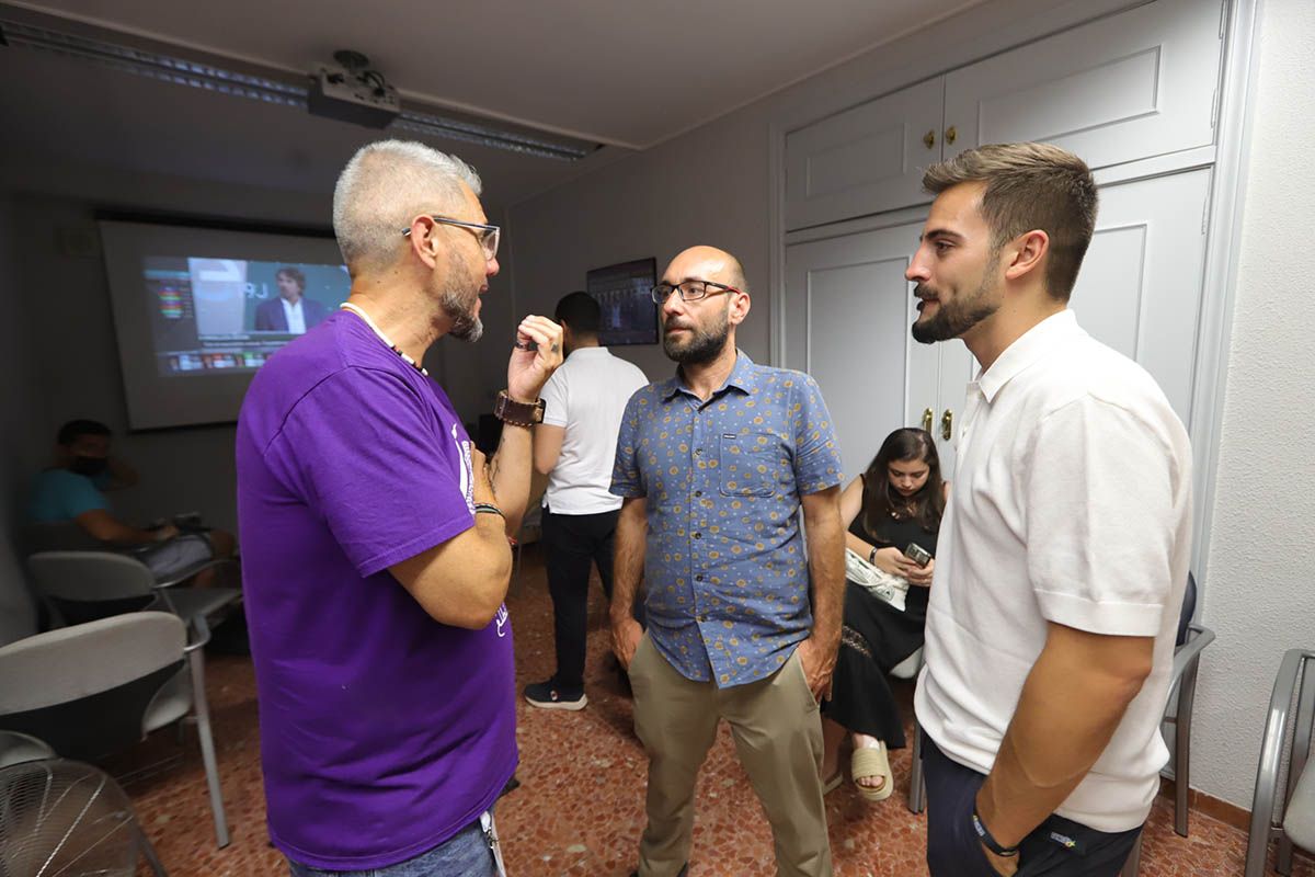 Noche electoral en la sede de Por Andalucía en Córdoba