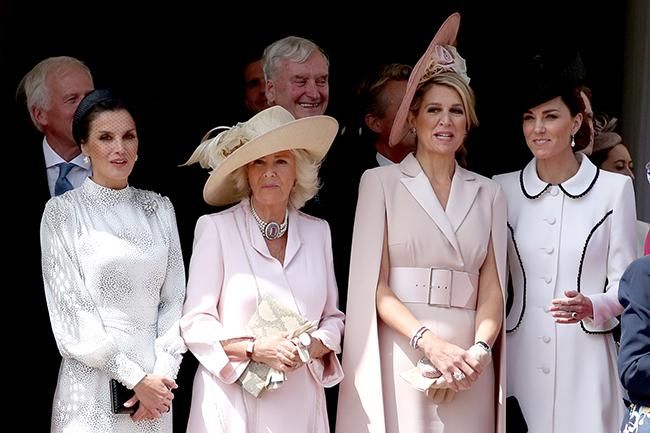 Letizia Ortiz, Camilla Parker Bowles, Máxima de Holanda y Kate Middleton el Día de la Orden de la Jarretera