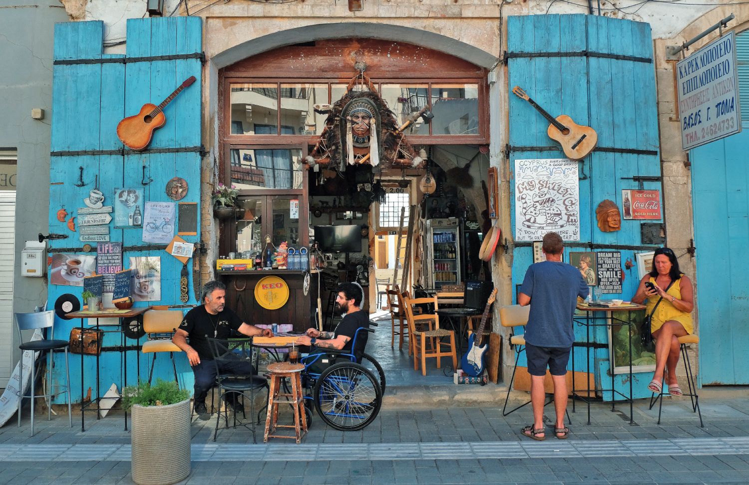 Cafetería en Lárnaka.