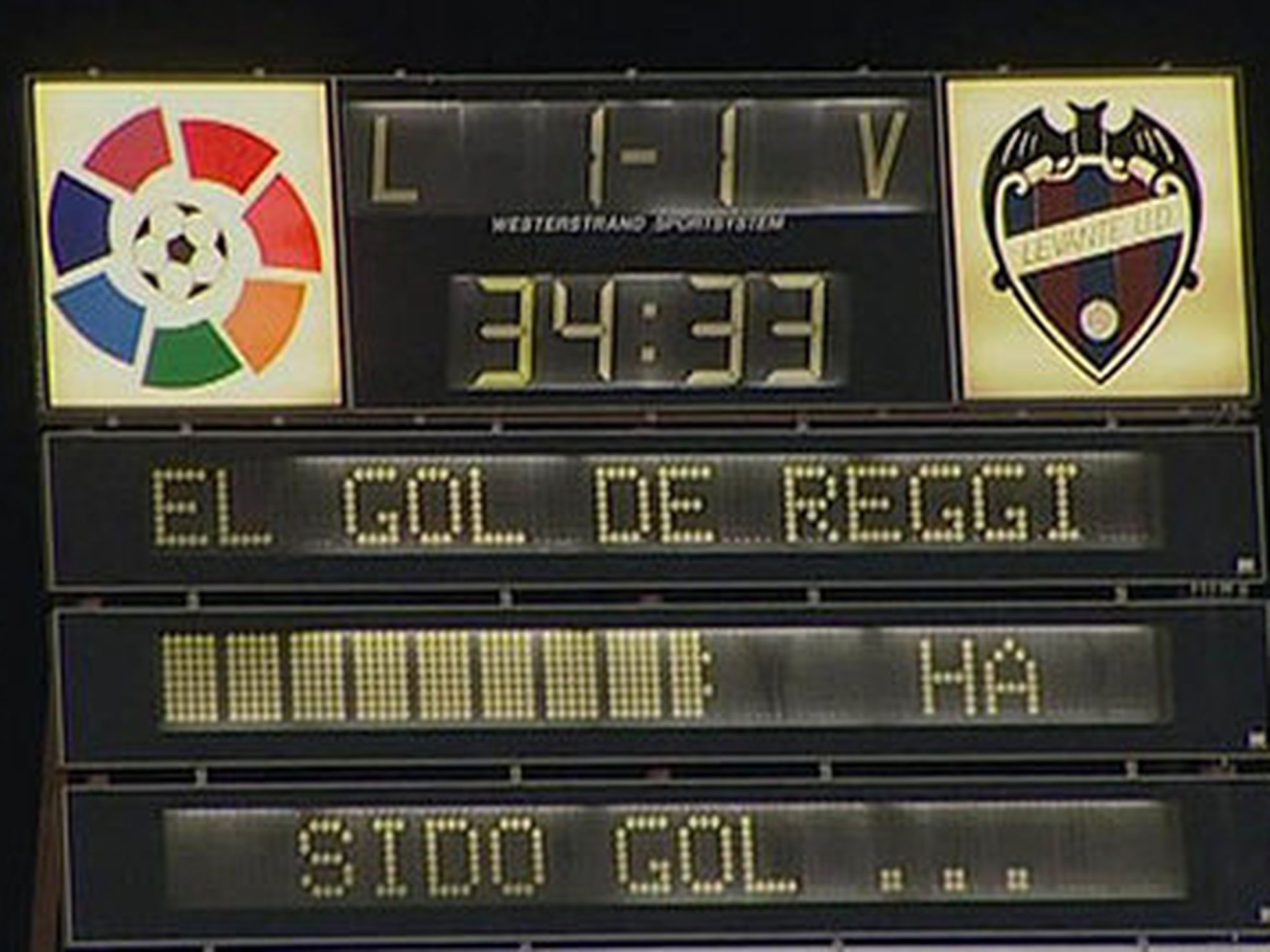 El marcador del Levante - Albacete de 2004.