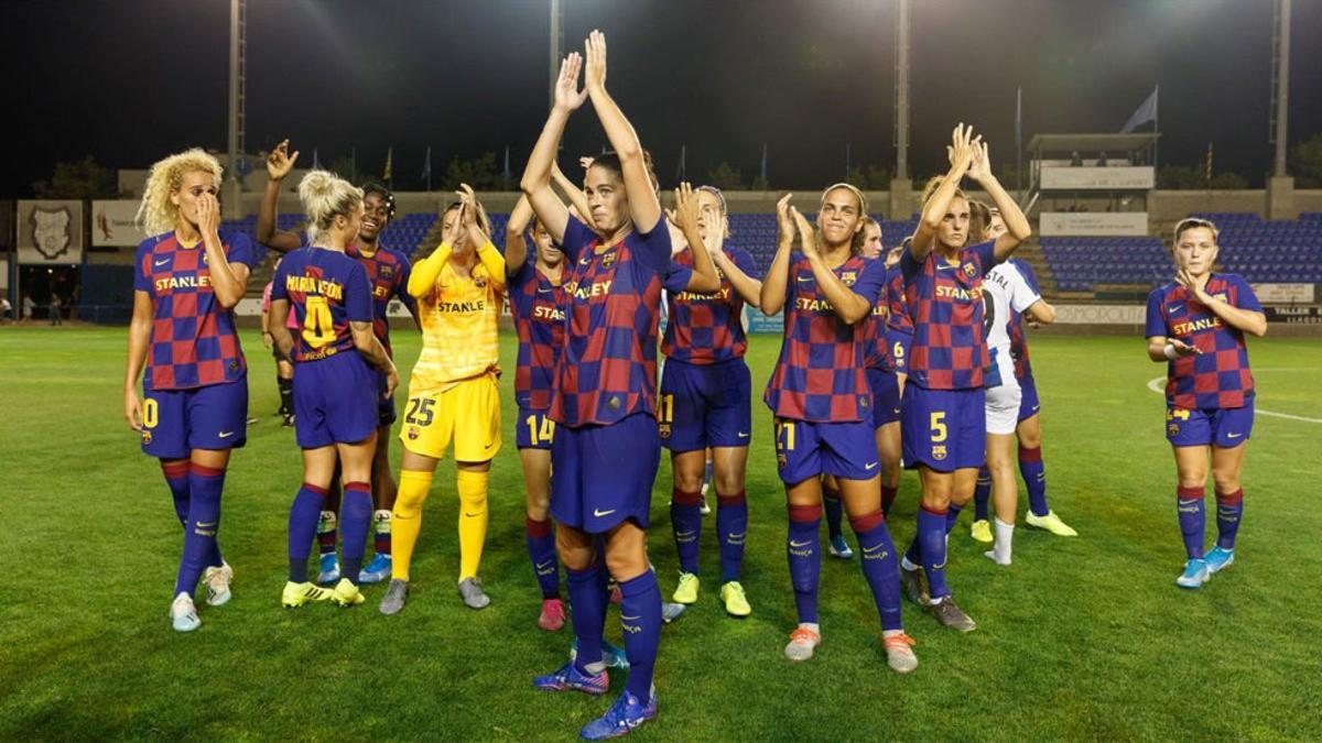 El Barcelona celebra la victoria en Copa Catalunya