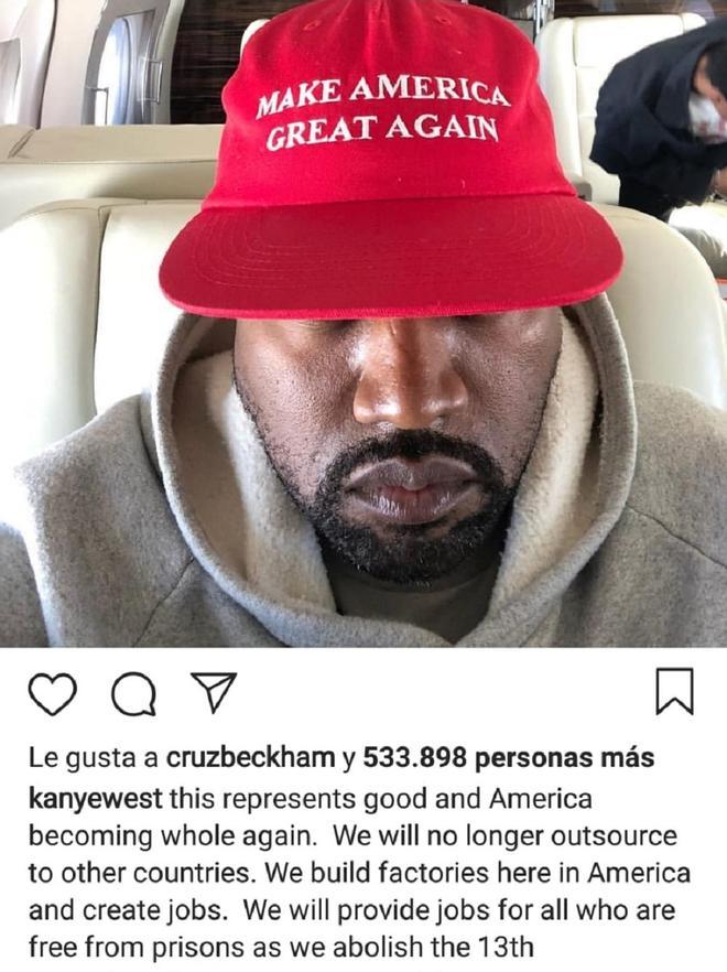 Cruz Beckham le da 'like' a Kanye West en su publicación apoyando a Donald Trump