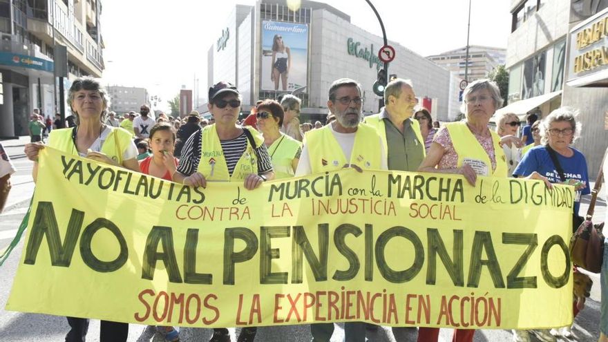 Yayoflautas en la Marcha de la Dignidad del pasado mes de mayo.