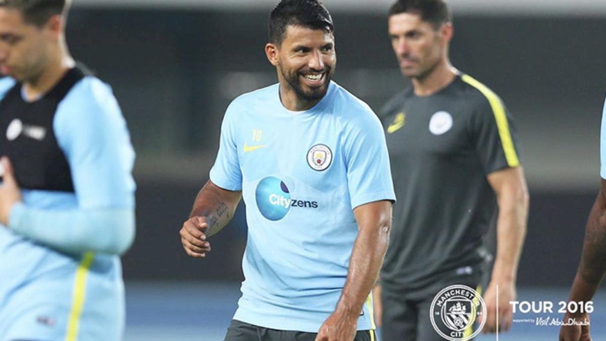 Agüero se incorporó a los entrenamientos del City