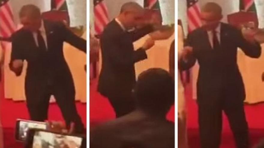 Obama sea anima a bailar en Kenia