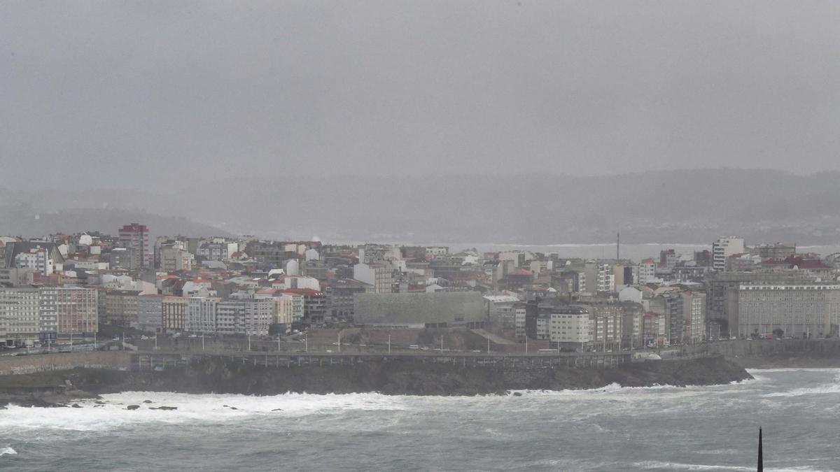 Efectos de la borrasca 'Bella' en A Coruña