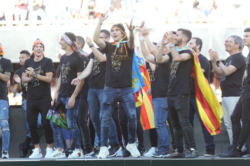 Celebración del Valencia CF campeón de Copa