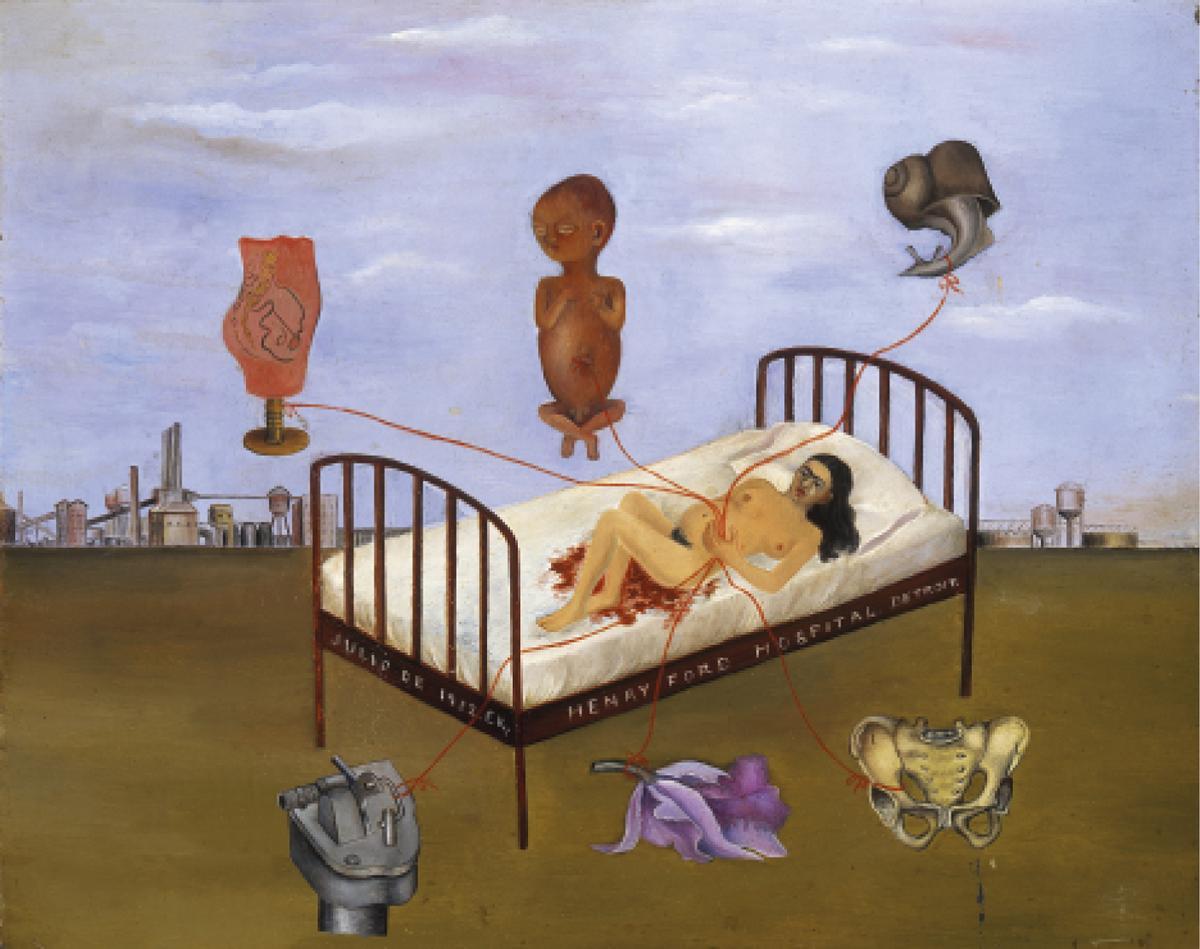 'Hospital Henry Ford' de Frida Kahlo (1932). 