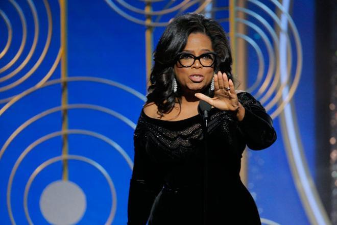 Oprah Winfrey, en los Globos de Oro