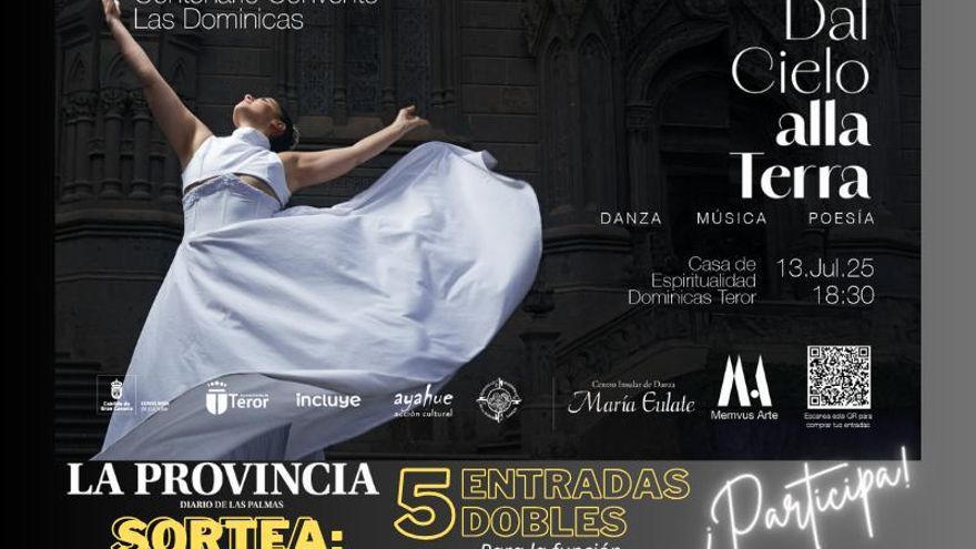 ¡LA PROVINCIA sortea 5 entradas dobles para el espectáculo &#039;Dal Cielo alla Terra&#039;!
