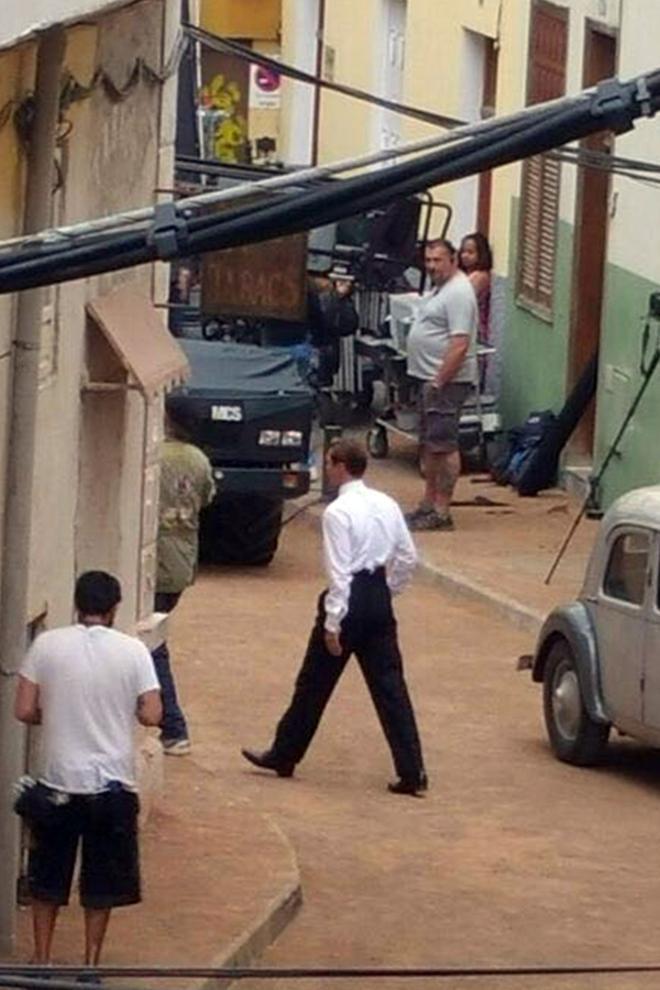 El actor Brad Pitt en Canarias durante el rodaje de 'Allied'