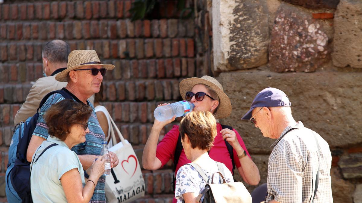 Turistas en Málaga.