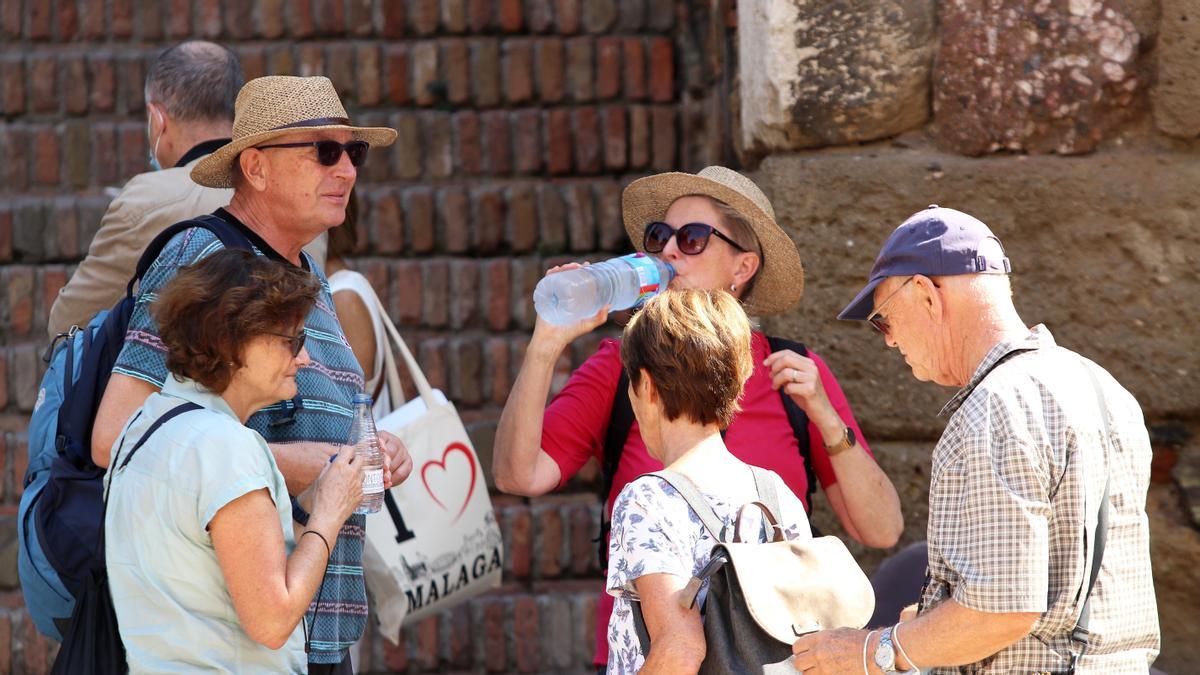 Turistas en Málaga.