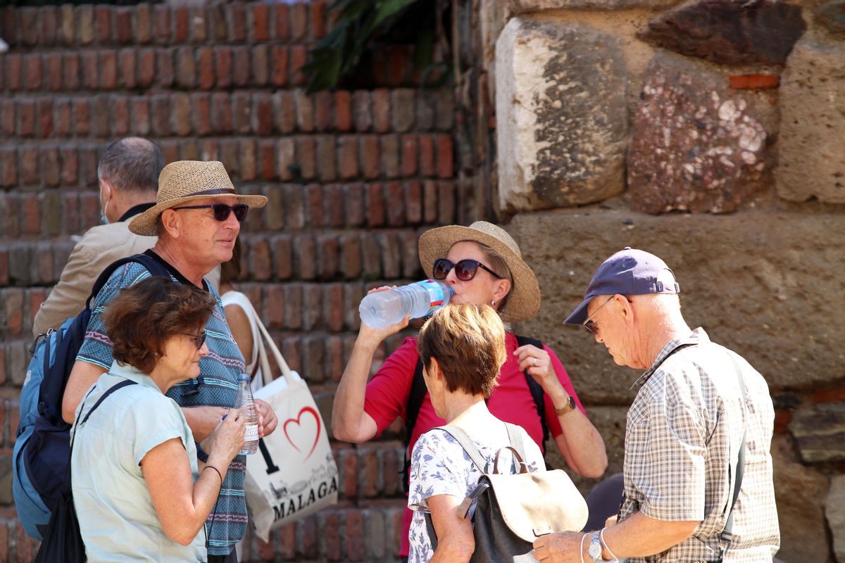 Turistas en Málaga.