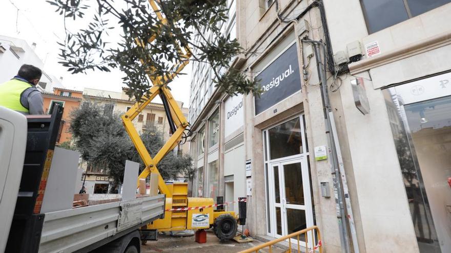 La oficina en Mallorca de la empresa acusada de colaborar con Rusia está cerrada y en obras